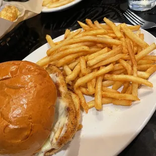 Fried chicken build your own sandwich and fries