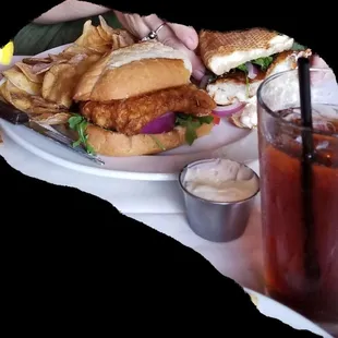 The Whaler and homemade chips with ranch.