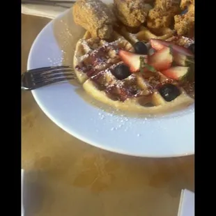 Chicken and waffle