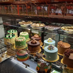 The selections of cakes