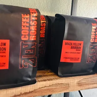 Inside they roast their own coffee