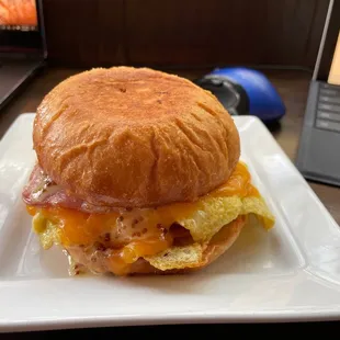 Bacon and Swiss Breakfast Sandwich
