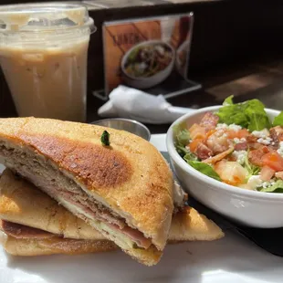 Cubano Sandwich and Horchata Latte