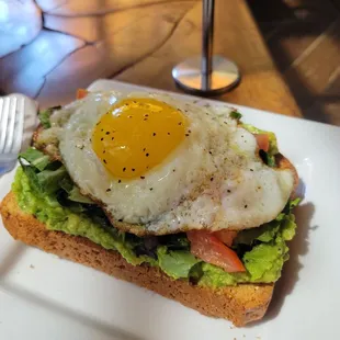 Avo Toast + Egg Sunny-side-up
