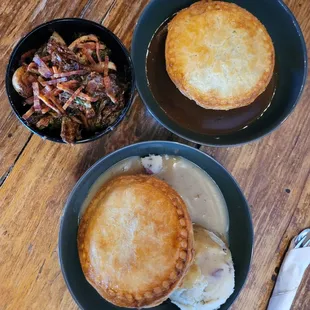 Rosemary's Baby, Julia's Child (beef bourguignon pot pie), and brussel sprouts
