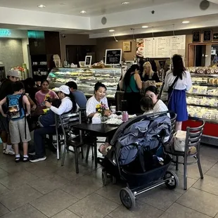 A few tables inside.