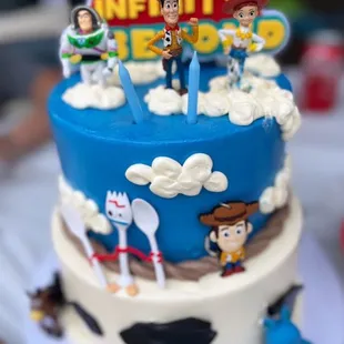 Toy Story Theme birthday cake for my son&apos;s second birthday!