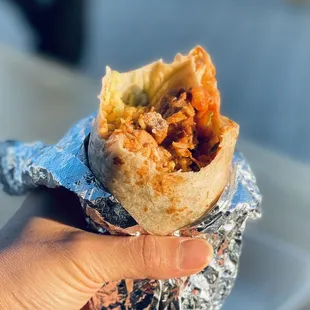 Chicken tikka masala burrito