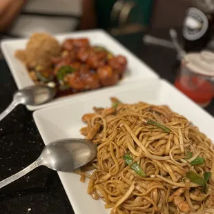 Pork Lo Mein &amp; Orange Chicken