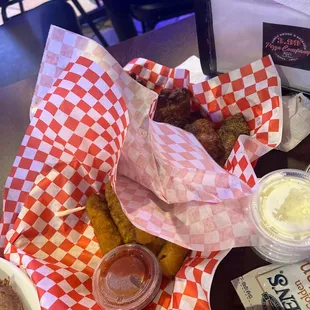  a variety of food items