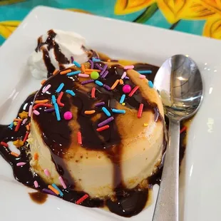 Flan was good