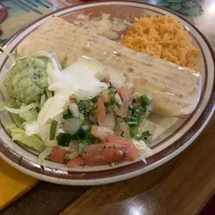 Chimichanga lunch special.