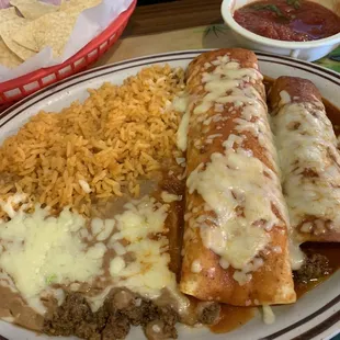 #17 Burrito and enchilada.