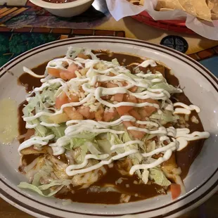 Enchiladas lunch special