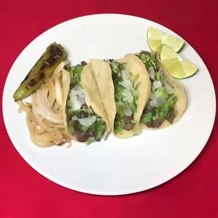 ORDER OF 3 CORN ASADA TACOS