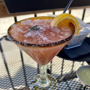 Strawberry basil margarita