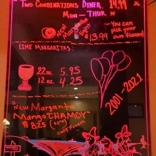 a neon sign in a restaurant