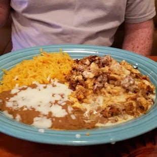 Chori Pollo. This is the dinner meal but it looks like lunch.