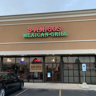 the front of the restaurant