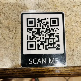 Qr code for menu (Oct 2021)