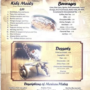 Menu (October 2021)