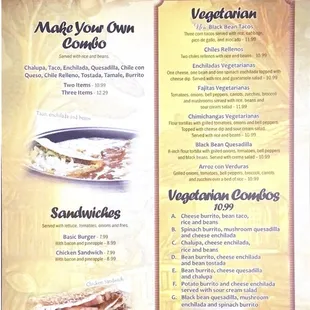 Menu (October 2021)