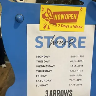 New hours