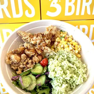 Fried Chicken Rice Bowl