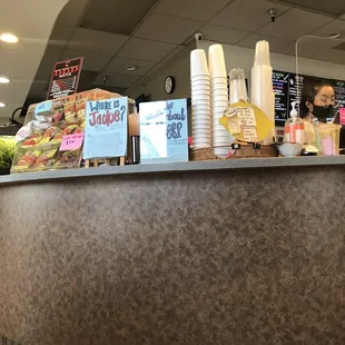 Other side of service counter