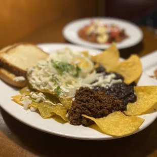 a plate of mexican food
