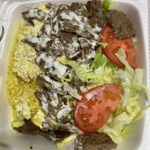 Lamb Over Rice Plate