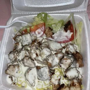 Chicken Over Rice Plate