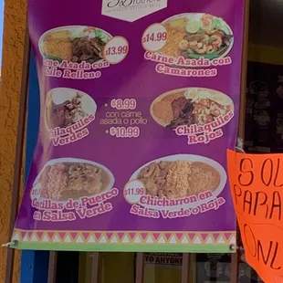 Outside menu more inside