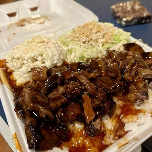 Beef Teriyaki Dinner plate