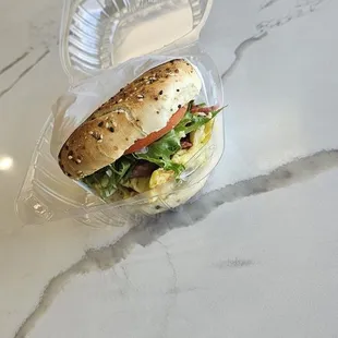 Ham and egg bagle.