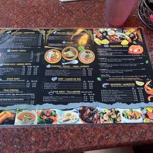 Menu back