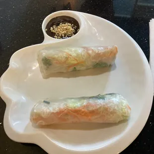 summer rolls with salad