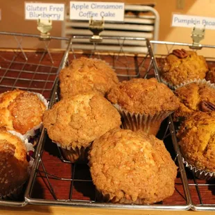 muffins on a cooling rack