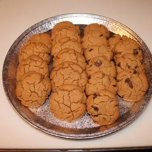 a plate of cookies on a table