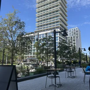 Outdoor seating view
