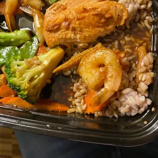 a meal in a plastic container