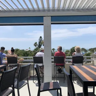 Seats with ocean view