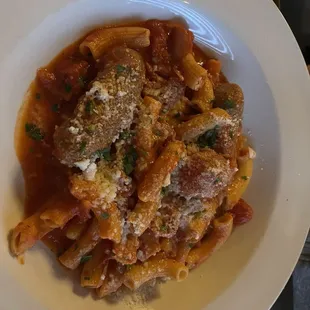 Sausage and vodka sauce