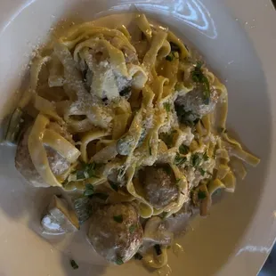 Chicken and pork meatball special
