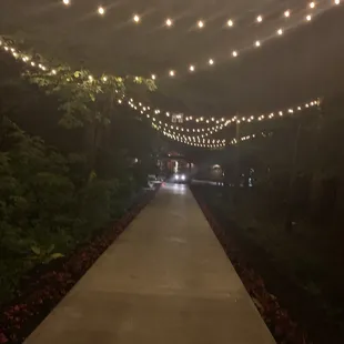 Walk between parking and venue