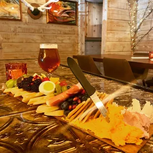 a platter of appetizers