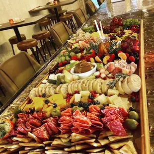 a platter of appetizers