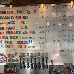 Beer and hard seltzer offerings