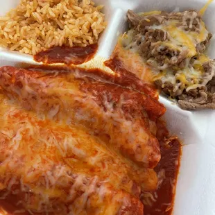 Red Chile enchiladas