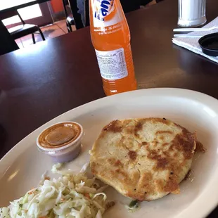 Shrimp and cheese pupusa $3